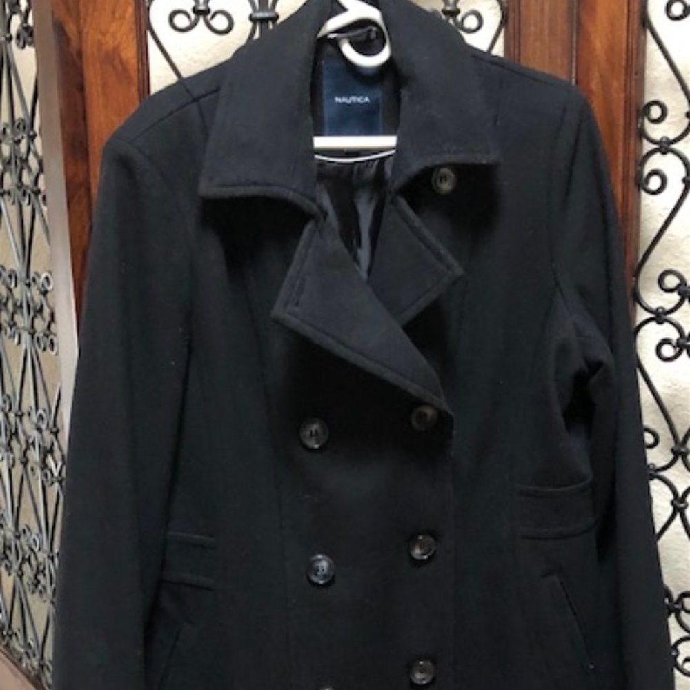Womens Nautica Black Peacoat Size XL